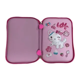 Estojo Escolar Infantil 3d Organizador 3 Divisórias Grande Estampa Com Alto Relevo