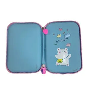 Estojo Escolar Infantil 3d Organizador 3 Divisórias Grande Estampa Com Alto Relevo