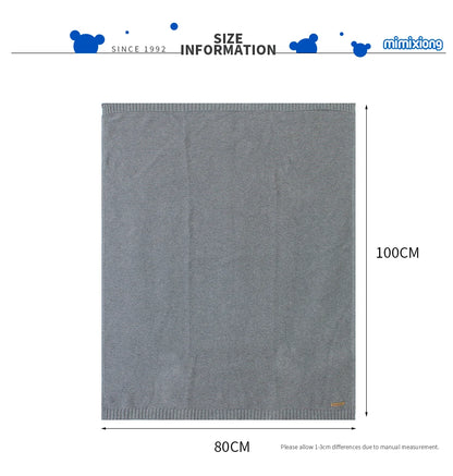 Manta para Bebê Super Macia, Envoltório para Recém-Nascido, 100*80cm, Cobertor de Tricô para Bebê e Criança, Ideal para Carrinho de Bebê, Berço e Cadeirinha de Carro