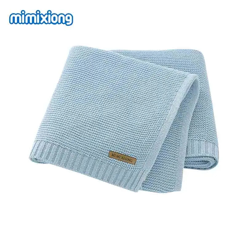 Manta para Bebê Super Macia, Envoltório para Recém-Nascido, 100*80cm, Cobertor de Tricô para Bebê e Criança, Ideal para Carrinho de Bebê, Berço e Cadeirinha de Carro