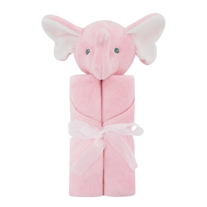 Cobertor de pelúcia para bebê, edredom para carrinho de bebê, lençol de inverno para recém-nascido, estampa de elefantes cinza, manta para envolver menino ou menina, cobertor infantil.