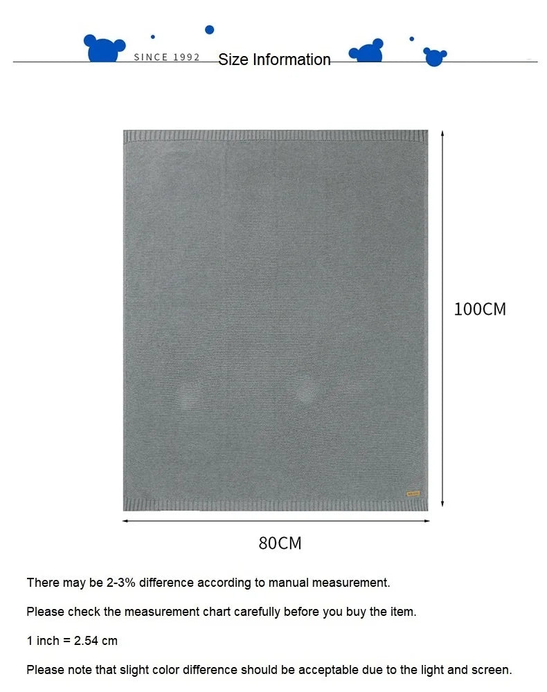 Mantas para Recém-Nascido, Artigos para Nascimento, Tecido Tricotado, Algodão, Carrinho de Bebê, Super Macio, Envoltório para Bebê, Enxoval Infantil, Menina, Manta Infantil