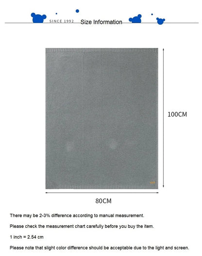 Mantas para Recém-Nascido, Artigos para Nascimento, Tecido Tricotado, Algodão, Carrinho de Bebê, Super Macio, Envoltório para Bebê, Enxoval Infantil, Menina, Manta Infantil