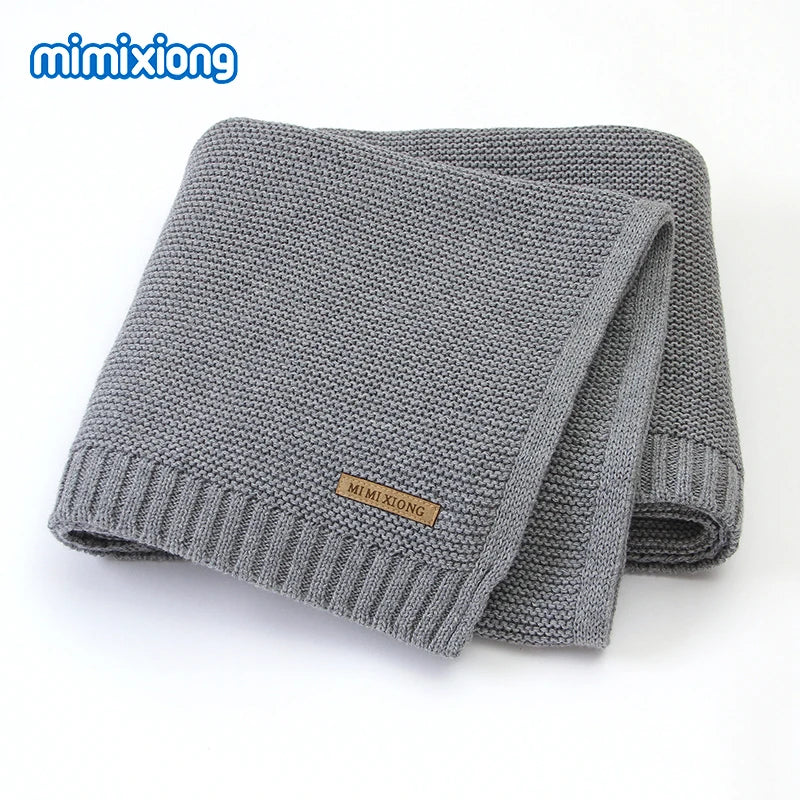 Manta para Bebê Super Macia, Envoltório para Recém-Nascido, 100*80cm, Cobertor de Tricô para Bebê e Criança, Ideal para Carrinho de Bebê, Berço e Cadeirinha de Carro