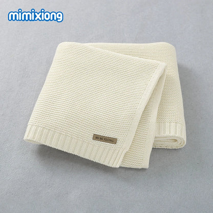 Manta para Bebê Super Macia, Envoltório para Recém-Nascido, 100*80cm, Cobertor de Tricô para Bebê e Criança, Ideal para Carrinho de Bebê, Berço e Cadeirinha de Carro