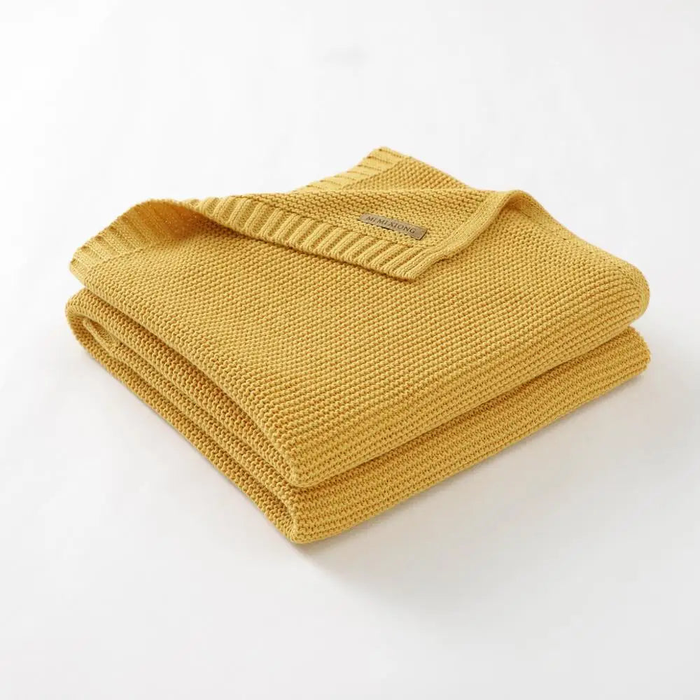 Mantas para Recém-Nascido, Artigos para Nascimento, Tecido Tricotado, Algodão, Carrinho de Bebê, Super Macio, Envoltório para Bebê, Enxoval Infantil, Menina, Manta Infantil