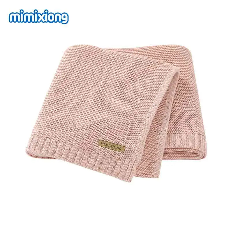 Manta para Bebê Super Macia, Envoltório para Recém-Nascido, 100*80cm, Cobertor de Tricô para Bebê e Criança, Ideal para Carrinho de Bebê, Berço e Cadeirinha de Carro