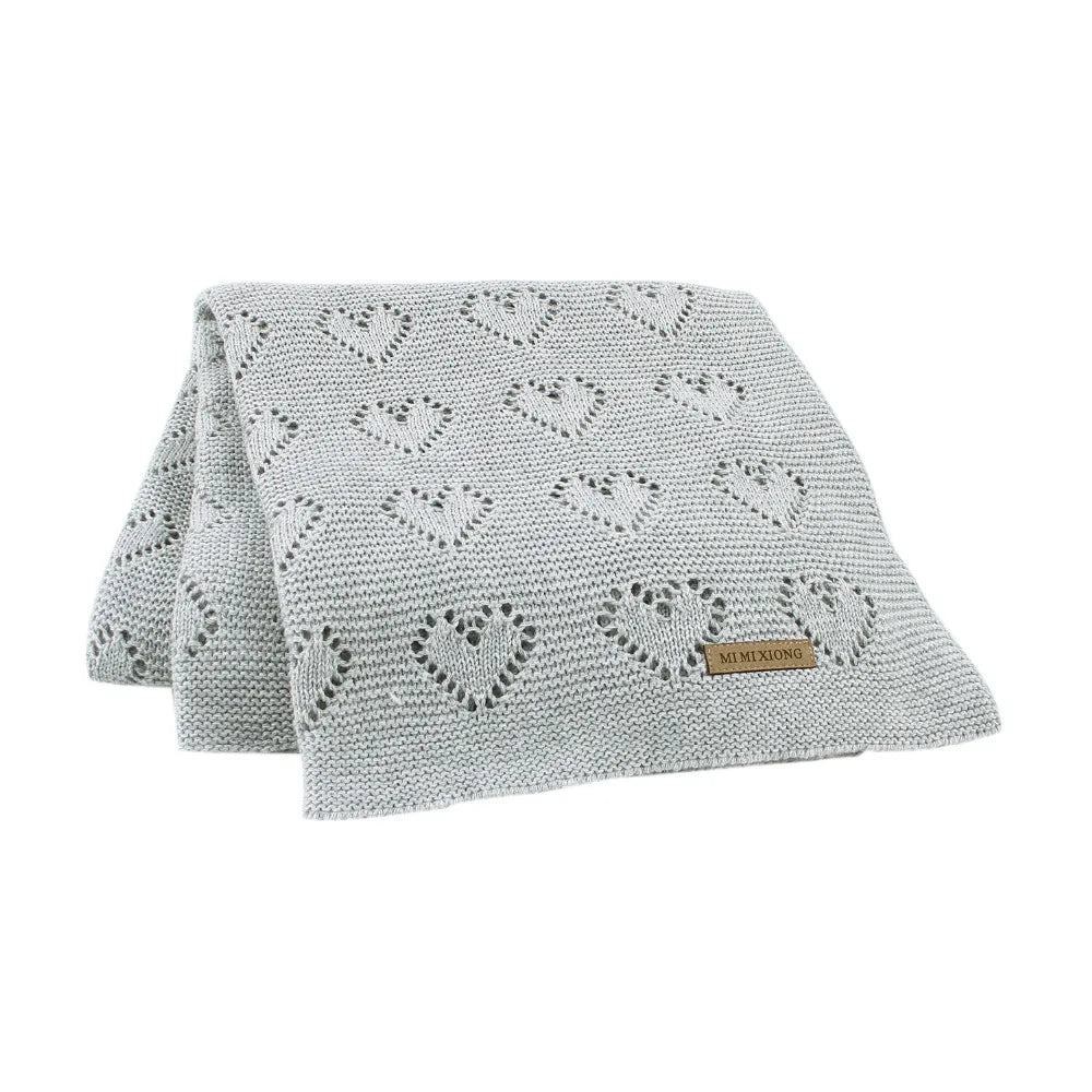 Mantas de bebê tricotadas para recém-nascidos, colchas para carrinho de bebê, edredons de algodão para envolver bebês e crianças pequenas, mantas unissex 100*80cm
