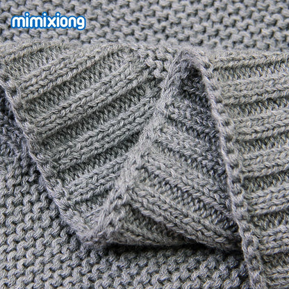 Manta para Bebê Super Macia, Envoltório para Recém-Nascido, 100*80cm, Cobertor de Tricô para Bebê e Criança, Ideal para Carrinho de Bebê, Berço e Cadeirinha de Carro
