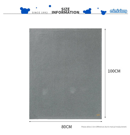 Manta para Bebê Super Macia, Envoltório para Recém-Nascido, 100*80cm, Cobertor de Tricô para Bebê e Criança, Ideal para Carrinho de Bebê, Berço e Cadeirinha de Carro