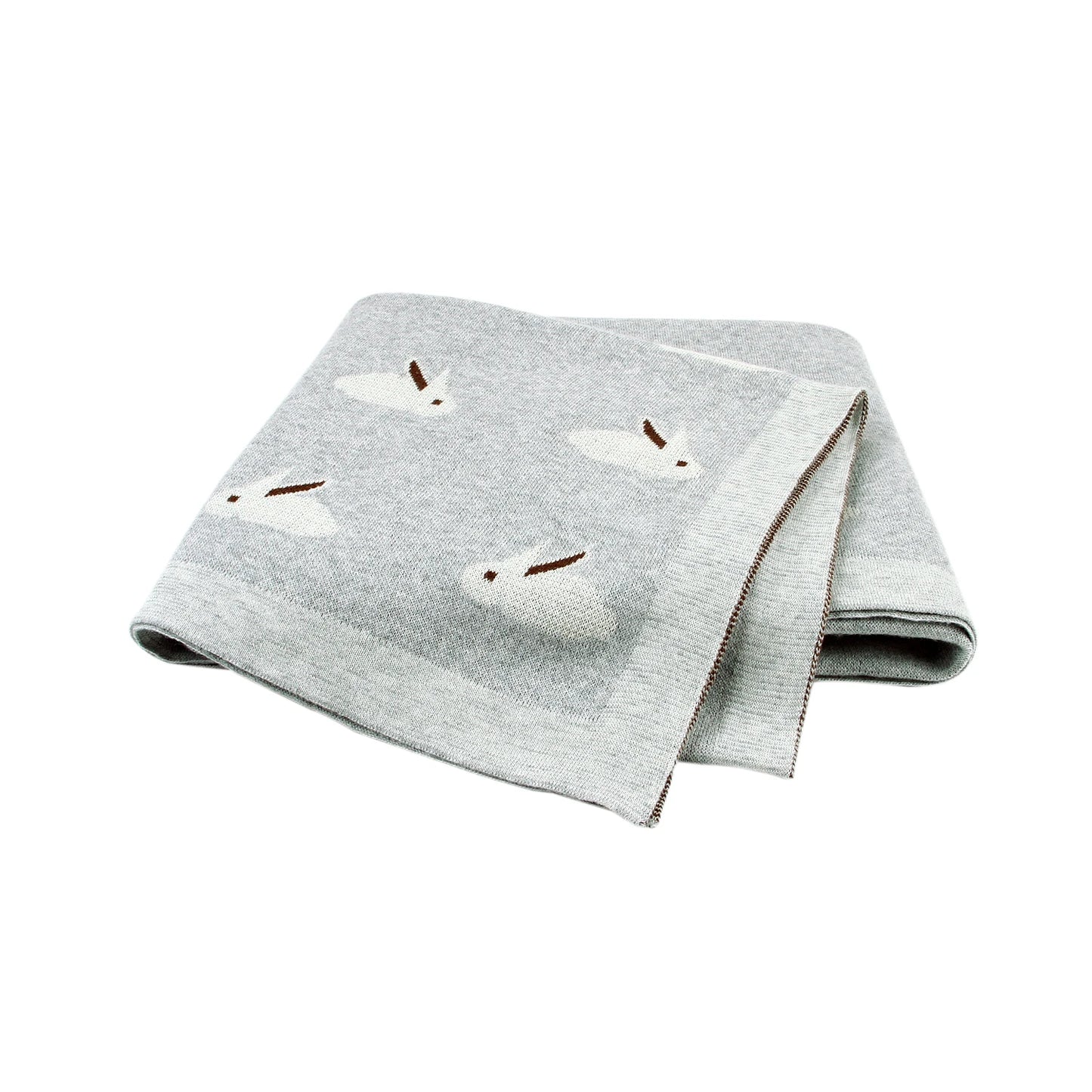 Manta de bebê tricotada, fofa, com desenho animado, macia e quentinha, ideal para enrolar e tomar banho. Mede 100 x 80 cm e pode ser usada como cobertor ou manta para carrinho de bebê.