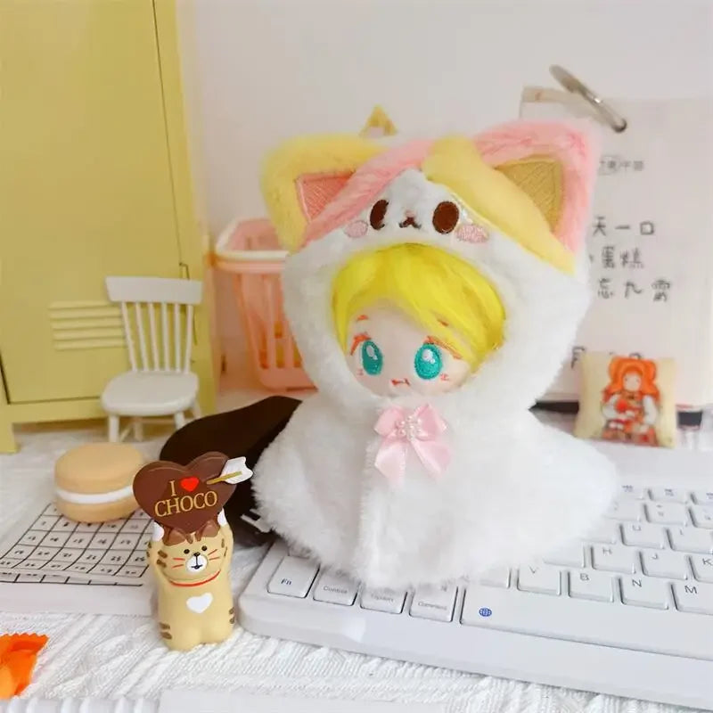 Roupa para boneca de 10cm, casaco quente de pelúcia para boneca, acessórios para boneca, desenvolve habilidades manuais, brinquedo para presente infantil. Disponível em estoque