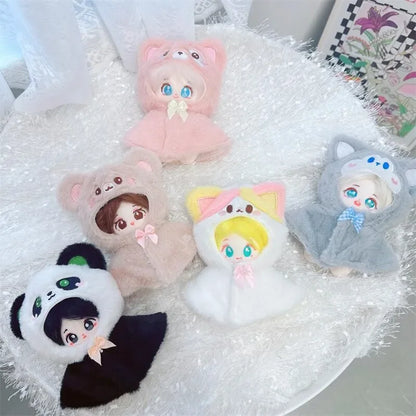 Roupa para boneca de 10cm, casaco quente de pelúcia para boneca, acessórios para boneca, desenvolve habilidades manuais, brinquedo para presente infantil. Disponível em estoque