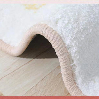 Tapetes de cashmere para decoração de quarto, tapete de cabeceira listrado Maison, tapete felpudo para sala de estar, tapete denso, tapete infantil.