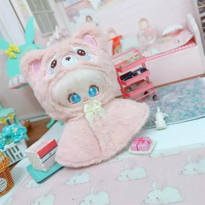 Roupa para boneca de 10cm, casaco quente de pelúcia para boneca, acessórios para boneca, desenvolve habilidades manuais, brinquedo para presente infantil. Disponível em estoque