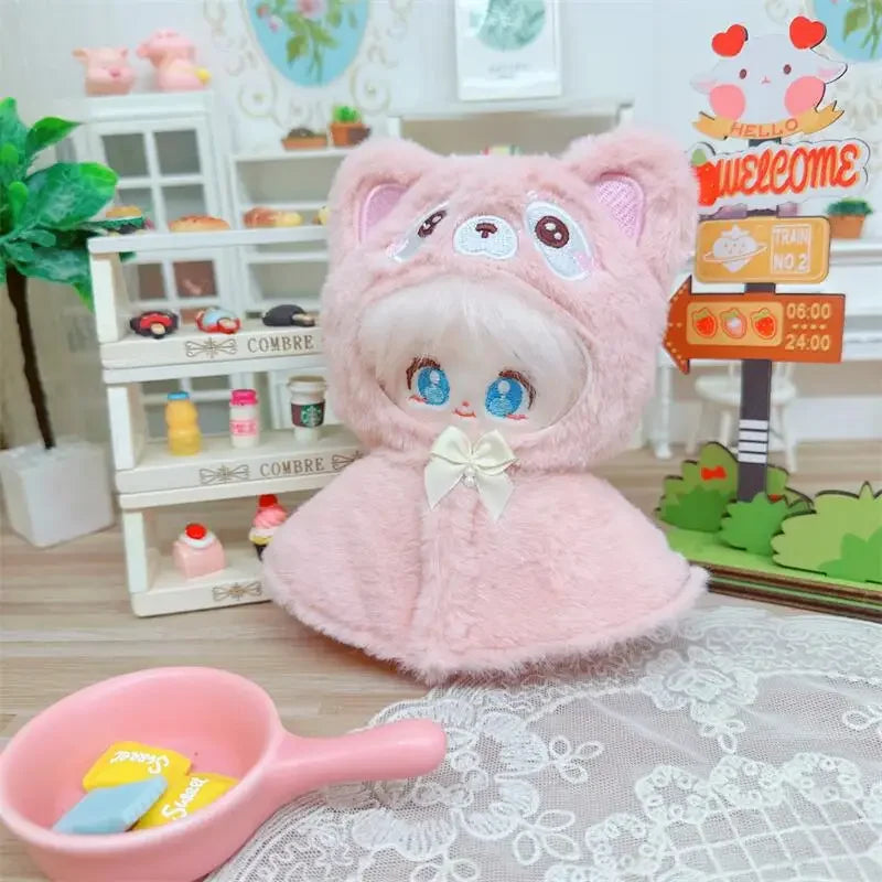 Roupa para boneca de 10cm, casaco quente de pelúcia para boneca, acessórios para boneca, desenvolve habilidades manuais, brinquedo para presente infantil. Disponível em estoque