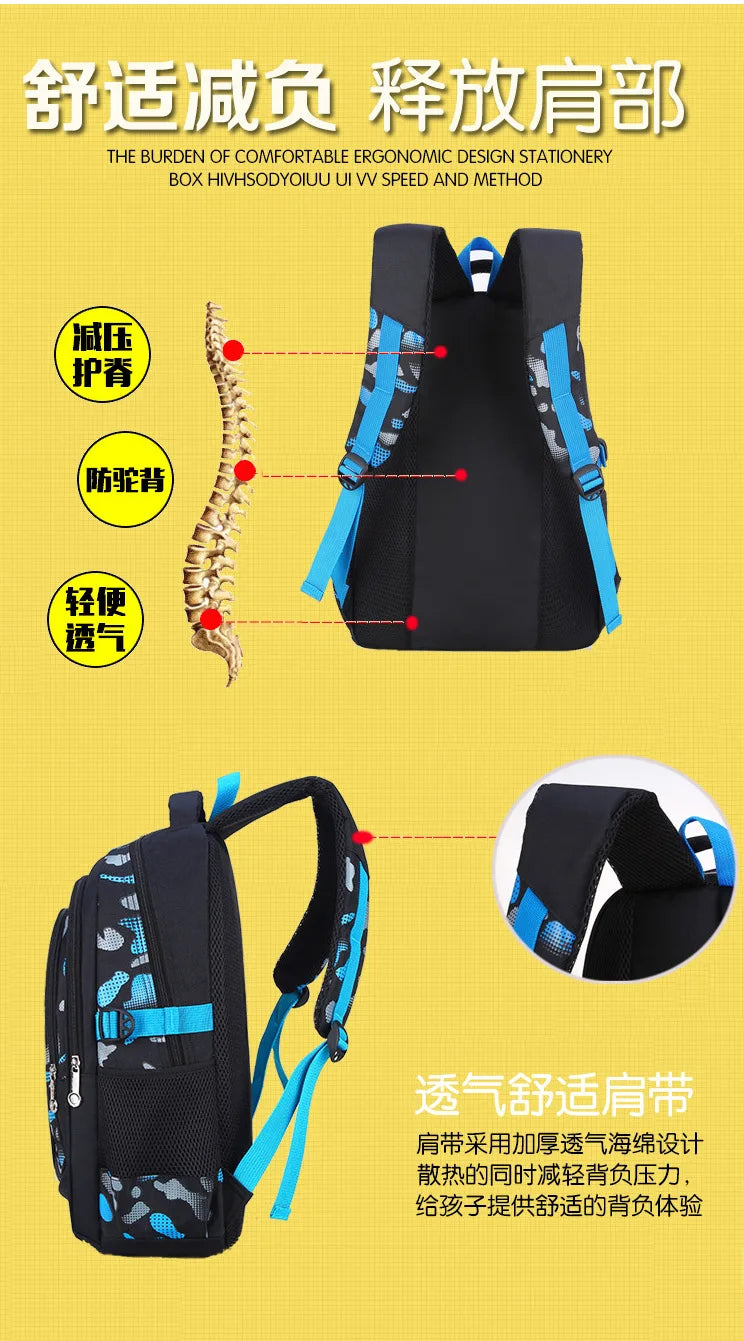 Mochila infantil, mochila escolar grande para meninos, mochila ortopédica impermeável, mochila escolar grande para livros, mochila infantil