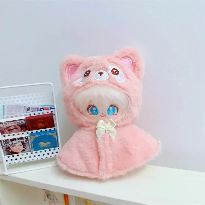 Roupa para boneca de 10cm, casaco quente de pelúcia para boneca, acessórios para boneca, desenvolve habilidades manuais, brinquedo para presente infantil. Disponível em estoque