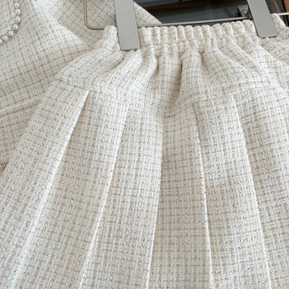 Conjunto de primavera para meninas, com casaco de manga comprida estilo princesa e saia, moda coreana, conjunto de duas peças para meninas de 2 a 7 anos.