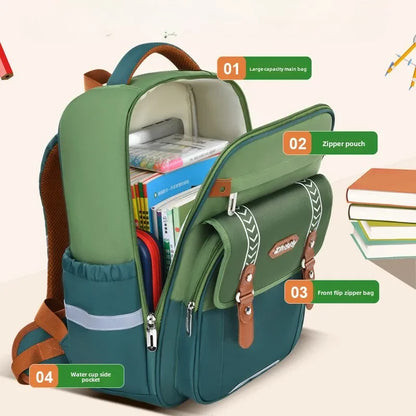 Mochila escolar infantil impermeável para meninas e meninos, mochila ortopédica para escola primária, mochila escolar infantil para livros.