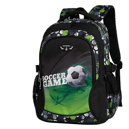 Mochila escolar infantil masculina com estampa de futebol, mochila recortada estilo anime, bolsa de viagem com estampa de futebol, mochila escolar para adolescentes.