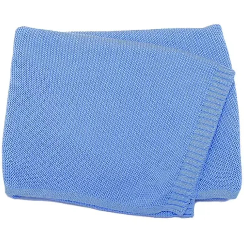 Mantas para Recém-Nascido, Artigos para Nascimento, Tecido Tricotado, Algodão, Carrinho de Bebê, Super Macio, Envoltório para Bebê, Enxoval Infantil, Menina, Manta Infantil