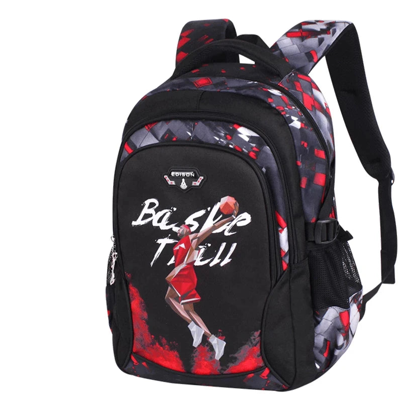 Mochila escolar infantil masculina com estampa de futebol, mochila recortada estilo anime, bolsa de viagem com estampa de futebol, mochila escolar para adolescentes.