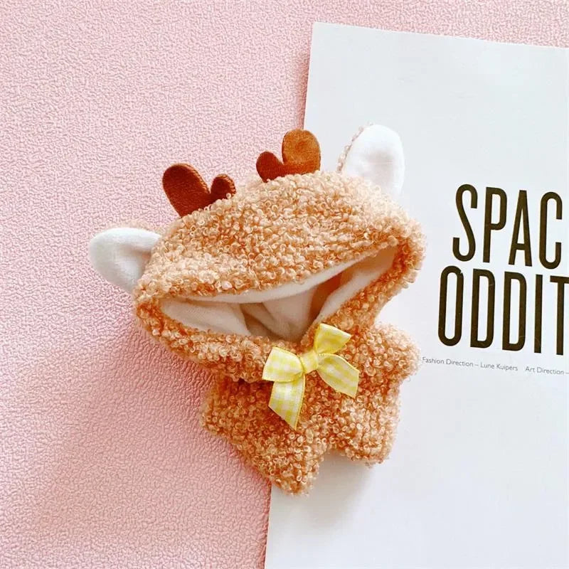 Roupa para boneca de 10cm, casaco quente de pelúcia para boneca, acessórios para boneca, desenvolve habilidades manuais, brinquedo para presente infantil. Disponível em estoque