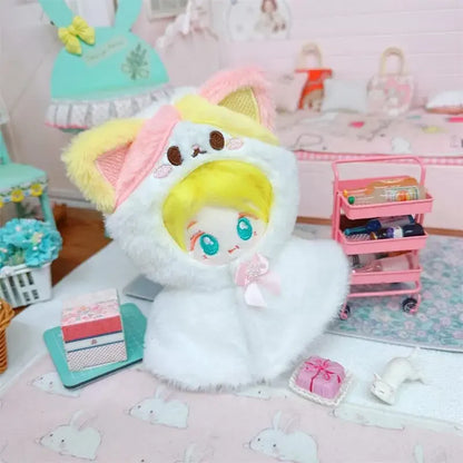 Roupa para boneca de 10cm, casaco quente de pelúcia para boneca, acessórios para boneca, desenvolve habilidades manuais, brinquedo para presente infantil. Disponível em estoque