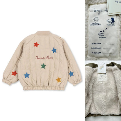 Jaquetas de inverno 2025 para bebês meninos, em lã de cordeiro com lantejoulas e desenhos animados. Roupas infantis para meninas, casaco corta-vento, estilo aviador, tamanhos de 1 a 9 anos.