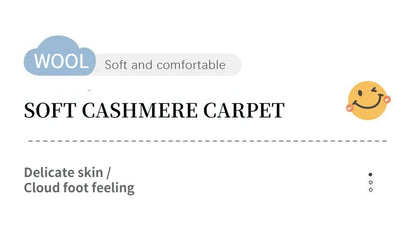 Tapetes de cashmere para decoração de quarto, tapete de cabeceira listrado Maison, tapete felpudo para sala de estar, tapete denso, tapete infantil.