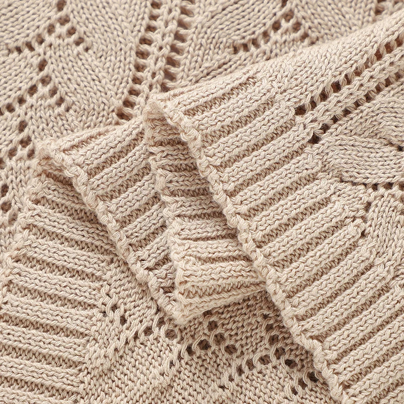 Mantas de algodão para bebês recém-nascidos, 90*70cm, tricotadas, neutras, para dormir, para meninos e meninas, para berço e soneca.