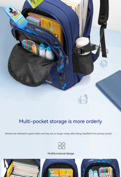 Mochila Infantil para Escola, Mochila Ortopédica Impermeável para Meninos, Mochila Escolar Primária, Mochila para Livros Infantil