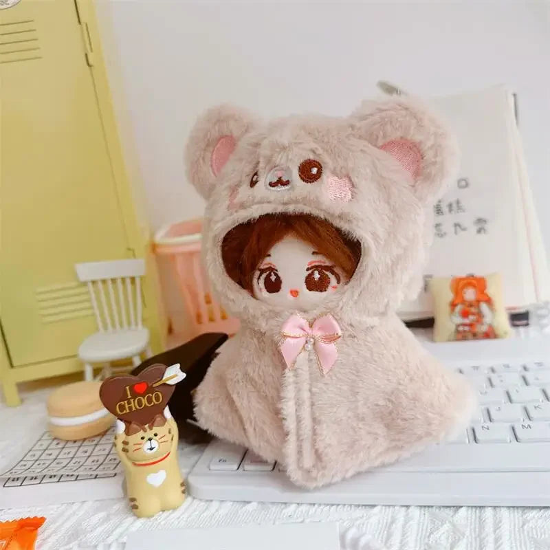 Roupa para boneca de 10cm, casaco quente de pelúcia para boneca, acessórios para boneca, desenvolve habilidades manuais, brinquedo para presente infantil. Disponível em estoque