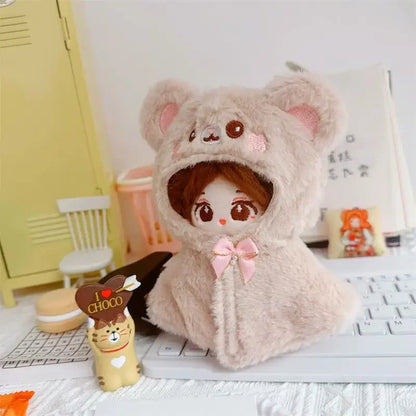 Roupa para boneca de 10cm, casaco quente de pelúcia para boneca, acessórios para boneca, desenvolve habilidades manuais, brinquedo para presente infantil. Disponível em estoque