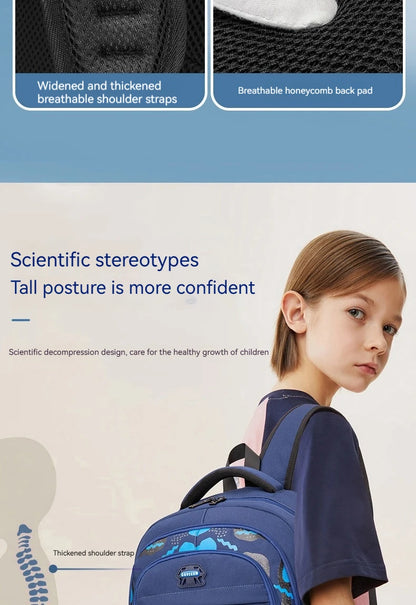 Mochila Infantil para Escola, Mochila Ortopédica Impermeável para Meninos, Mochila Escolar Primária, Mochila para Livros Infantil