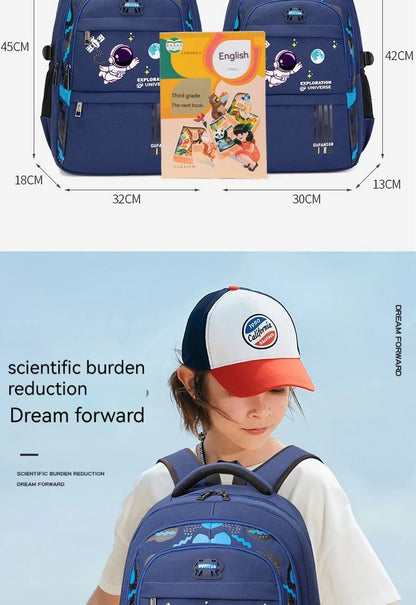 Mochila Infantil para Escola, Mochila Ortopédica Impermeável para Meninos, Mochila Escolar Primária, Mochila para Livros Infantil