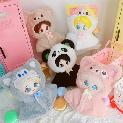 Roupa para boneca de 10cm, casaco quente de pelúcia para boneca, acessórios para boneca, desenvolve habilidades manuais, brinquedo para presente infantil. Disponível em estoque