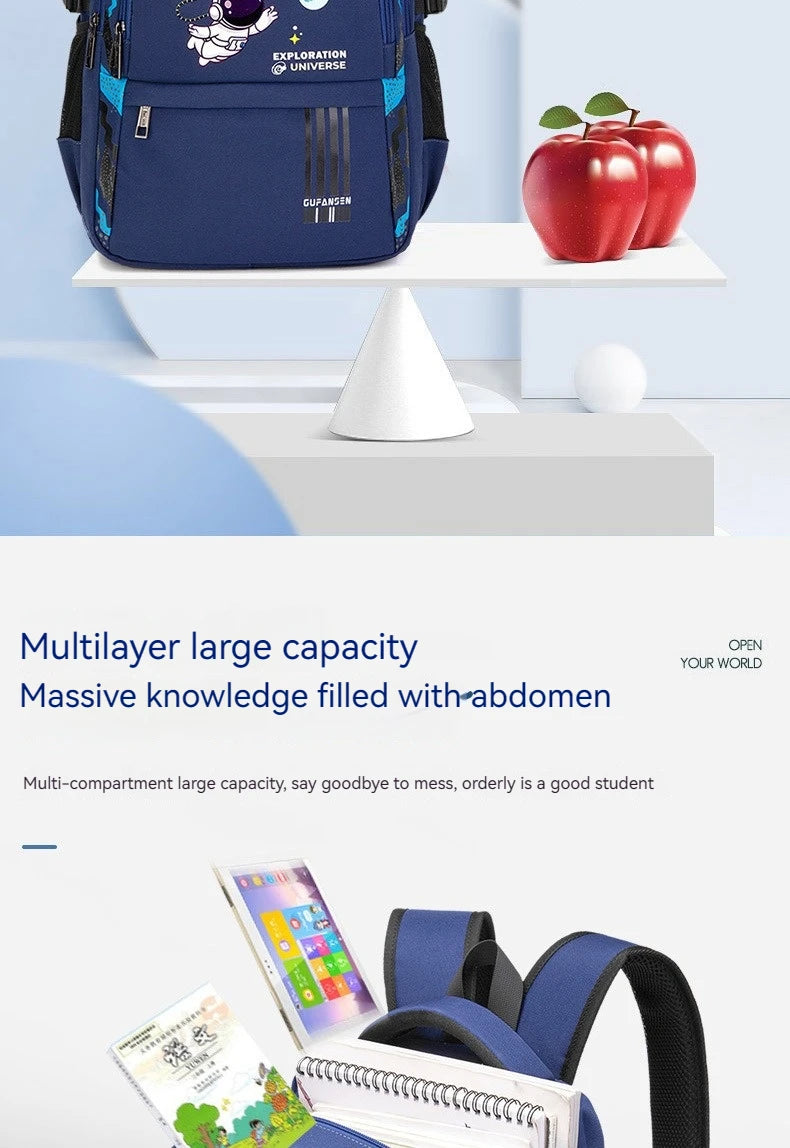 Mochila Infantil para Escola, Mochila Ortopédica Impermeável para Meninos, Mochila Escolar Primária, Mochila para Livros Infantil