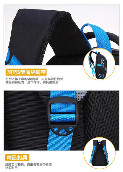 Mochila infantil, mochila escolar grande para meninos, mochila ortopédica impermeável, mochila escolar grande para livros, mochila infantil