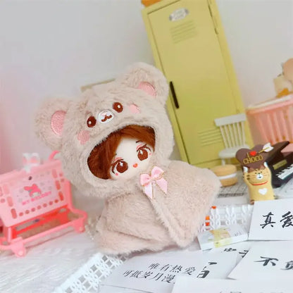 Roupa para boneca de 10cm, casaco quente de pelúcia para boneca, acessórios para boneca, desenvolve habilidades manuais, brinquedo para presente infantil. Disponível em estoque