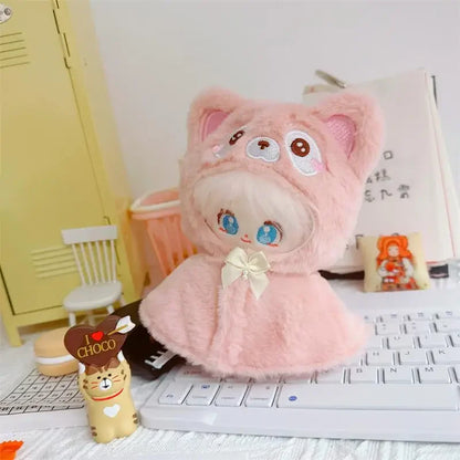 Roupa para boneca de 10cm, casaco quente de pelúcia para boneca, acessórios para boneca, desenvolve habilidades manuais, brinquedo para presente infantil. Disponível em estoque