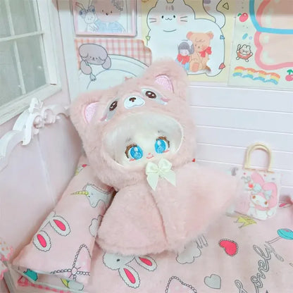 Roupa para boneca de 10cm, casaco quente de pelúcia para boneca, acessórios para boneca, desenvolve habilidades manuais, brinquedo para presente infantil. Disponível em estoque