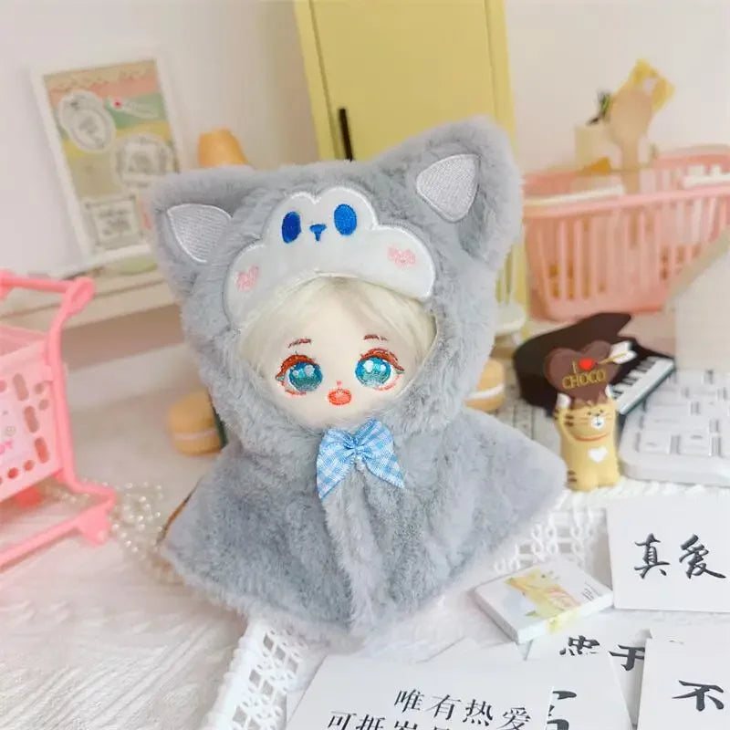 Roupa para boneca de 10cm, casaco quente de pelúcia para boneca, acessórios para boneca, desenvolve habilidades manuais, brinquedo para presente infantil. Disponível em estoque