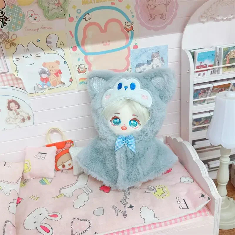 Roupa para boneca de 10cm, casaco quente de pelúcia para boneca, acessórios para boneca, desenvolve habilidades manuais, brinquedo para presente infantil. Disponível em estoque