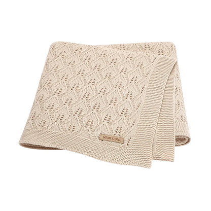 Mantas de bebê tricotadas para recém-nascidos, colchas para carrinho de bebê, edredons de algodão para envolver bebês e crianças pequenas, mantas unissex 100*80cm
