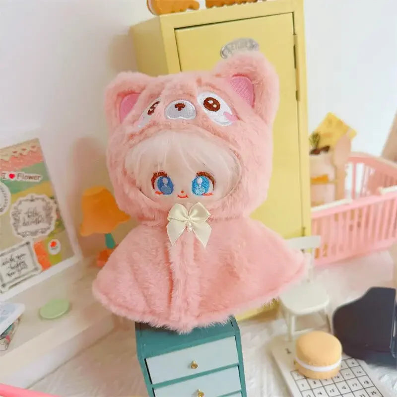 Roupa para boneca de 10cm, casaco quente de pelúcia para boneca, acessórios para boneca, desenvolve habilidades manuais, brinquedo para presente infantil. Disponível em estoque