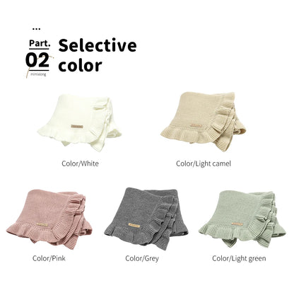 Manta para Bebê 90*70cm Tricotada Recém-Nascido Meninos Meninas Cores Sólidas Carrinho Envoltório Saco de Dormir Reversível Macio Edredom Infantil