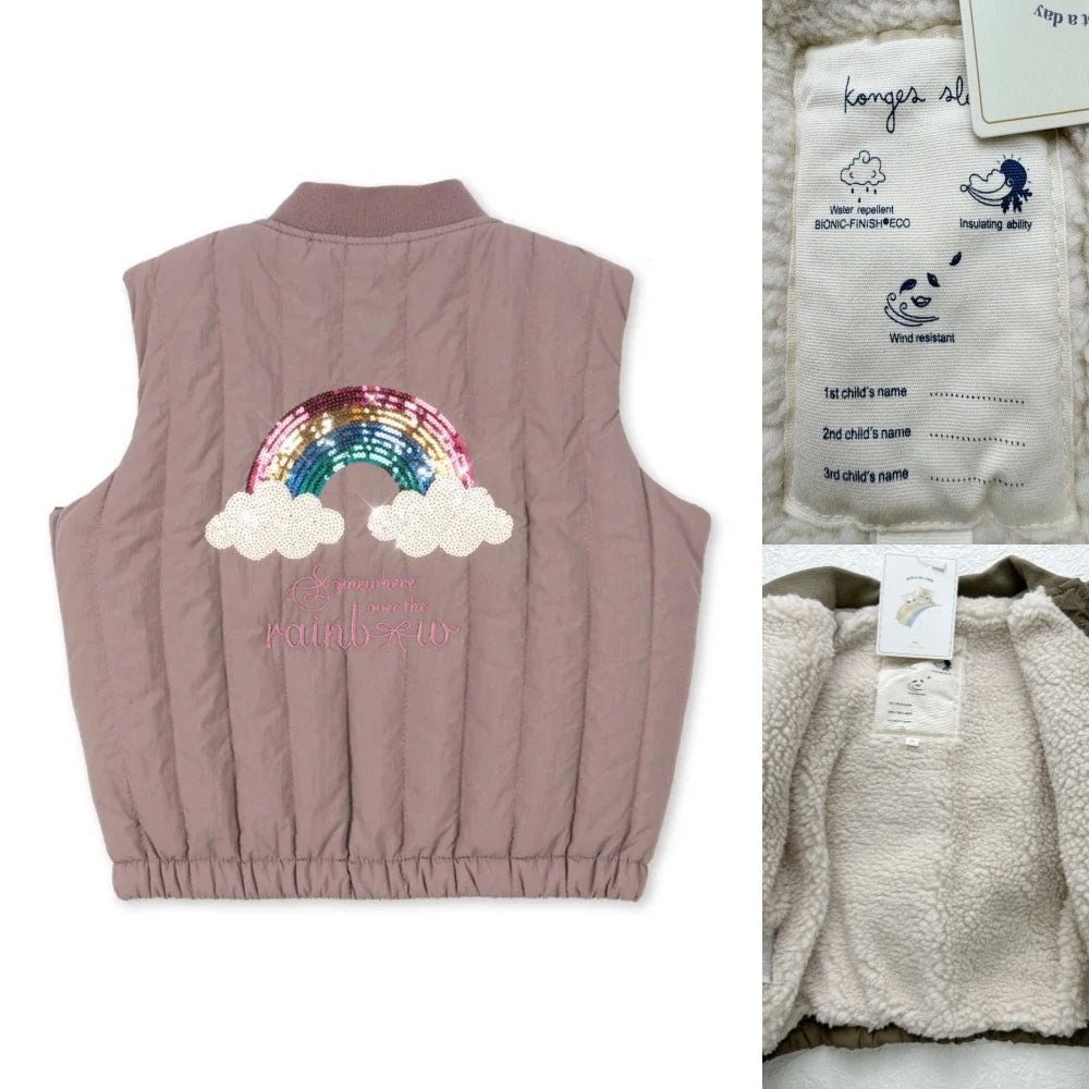 Jaquetas de inverno 2025 para bebês meninos, em lã de cordeiro com lantejoulas e desenhos animados. Roupas infantis para meninas, casaco corta-vento, estilo aviador, tamanhos de 1 a 9 anos.