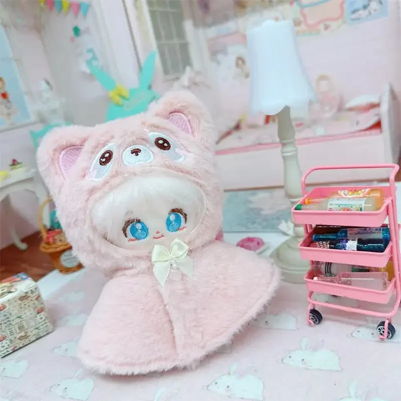 Roupa para boneca de 10cm, casaco quente de pelúcia para boneca, acessórios para boneca, desenvolve habilidades manuais, brinquedo para presente infantil. Disponível em estoque